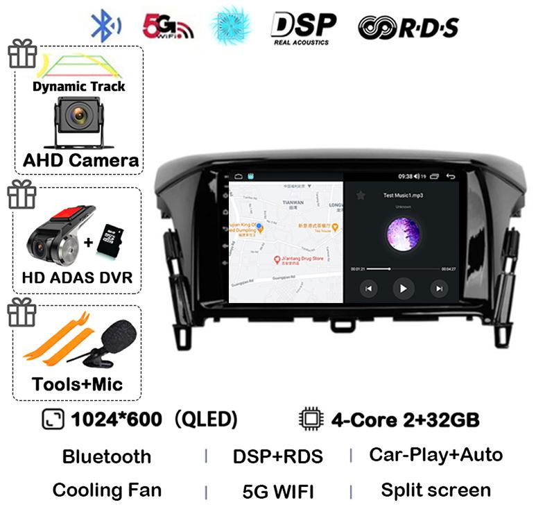Android 14 Carplay Auto For Mitsubishi Eclipse Cross 2017 2018 2019-2022 Car Radio Stereo Multimedia Video Player Navigation GPS
