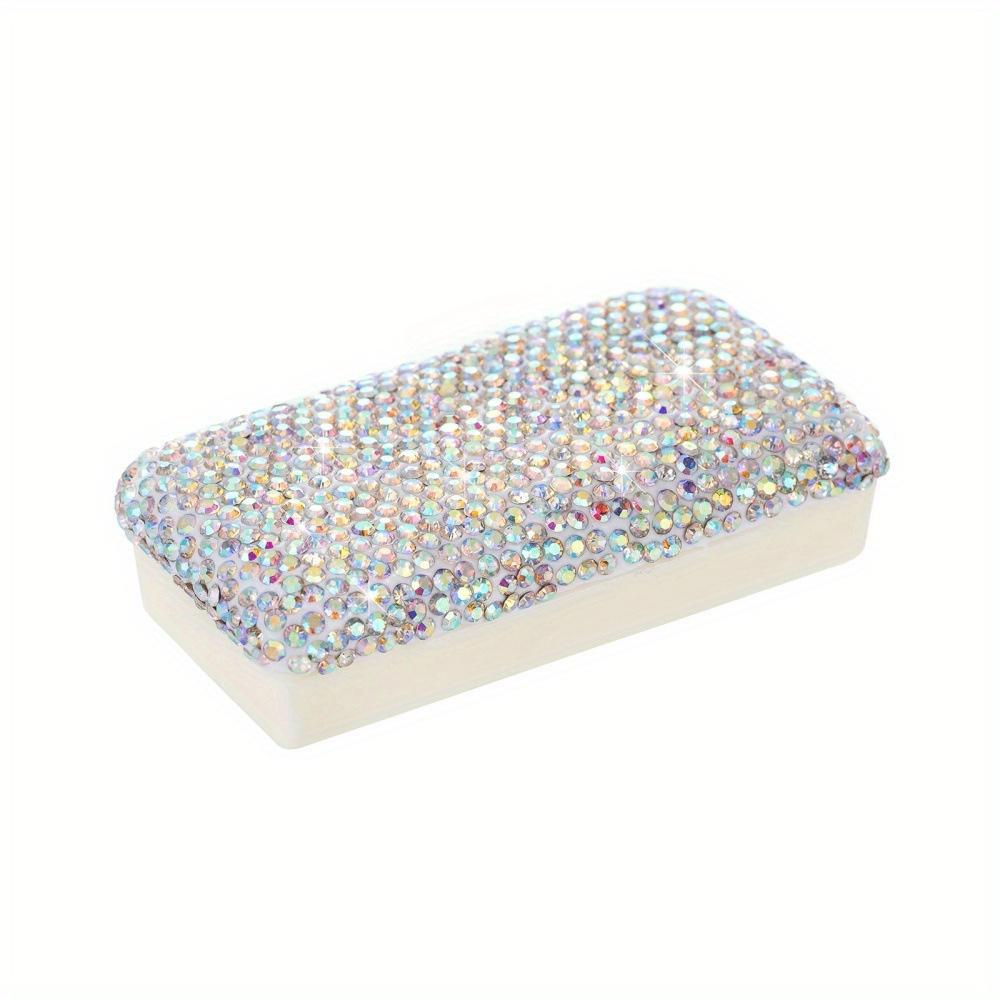 Bling Rhinestones Travel Bottle Pill Organizer 3 Compartment Cute Daily Medicine Container Portable Travel Pill Box Bling Case