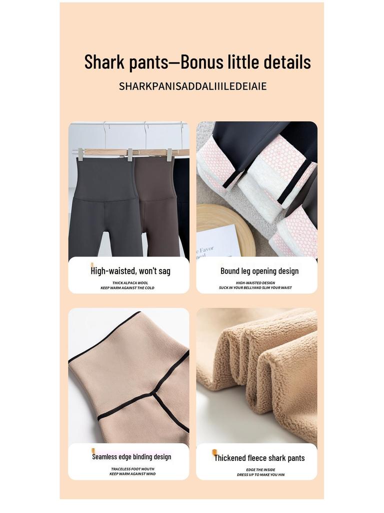 Women's Extra Thick Fleece-Lined High Waist Yoga Pants - 800g Cotton, Warm, Extra Long Winter Base Layer (2025)