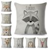 Nordic Style Be Brave Zebra Hippo Giraffe Pillow Case Decor Cute Animal Cushion Cover For Sofa Lion Fox Polyester Pillowcase