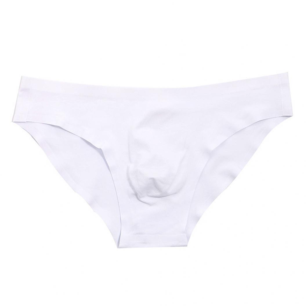 

Мужские бесшовные трусы из ледяного шёлка M