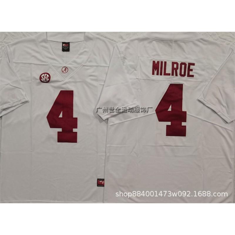 Mens Rugby Jersey Custom Embroidered Number 4 Training Uniform USA College Style Cotton Blend Sportswear