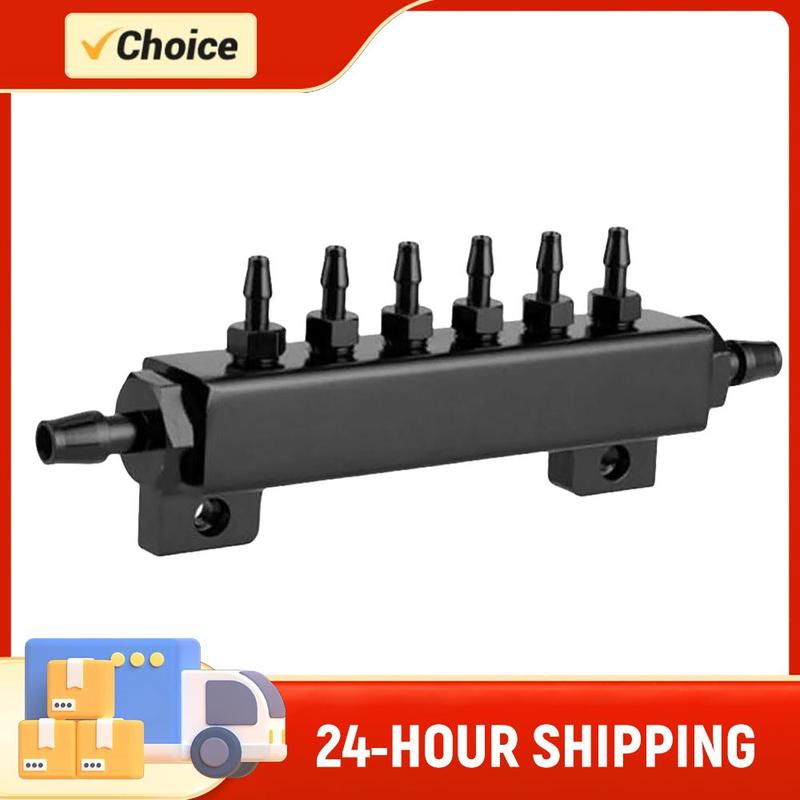 6 Port Boost Manifold Universal Vacuum Block Intake Manifold Fuel Wastegate Boost Fuel Wastegate Turbo Boost for Car Truck Turbo