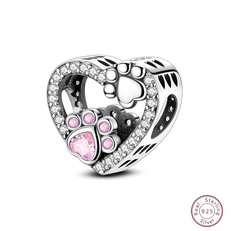 Copper Firefly Cute Cats And Dogs Beaded Pendant Suitable For Original Charms Bracelet Diy Exquisite Women Jewelry