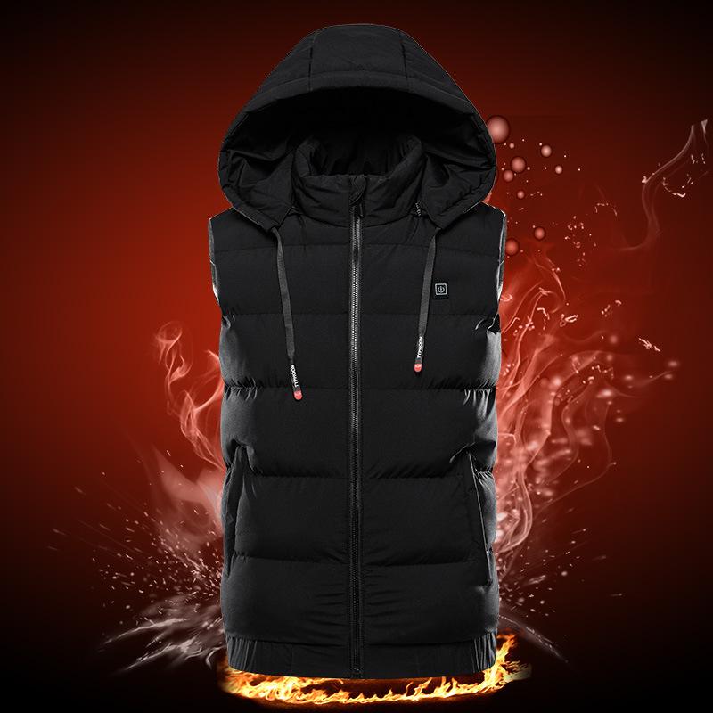 Plus-Size Intelligent Temperature Control Heating Vest with Nine Heating Zones