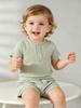 Infant Summer Pajama Set: Short Sleeve T-shirt & Shorts Rompers for 0-1 Year Olds, Breathable & Air-Conditioning Friendly.