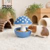 Talos Mushroom Bird Feeding Bowl, No Mess Pet Cage Feeder, Covered Food or Water Bowl for Small Animals Budgie Cockatiel Hamster