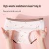 LANSWE Women's Pure Cotton Antibacterial Mid-Waist Seamless Briefs (3-Pack)