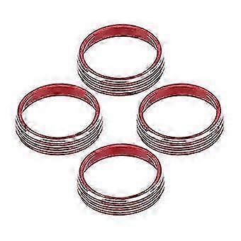 4pcs Red Aluminum Alloy AC Air Vent Knob Trims Rings Replacement for Honda VEZEL XRV 25-26