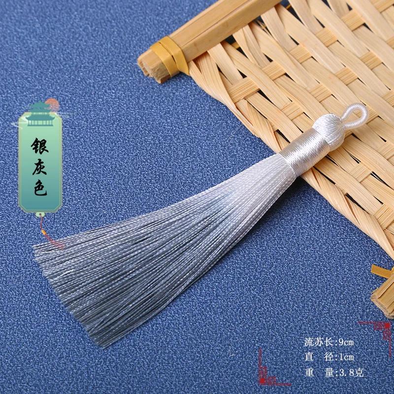

5pcs 9cm Ice Silk Tassel Charms Brush Pendant Crafts For Diy Jewelry Making Accessories Handmade Bracelet Earring Decor Crafts 9cm сірий