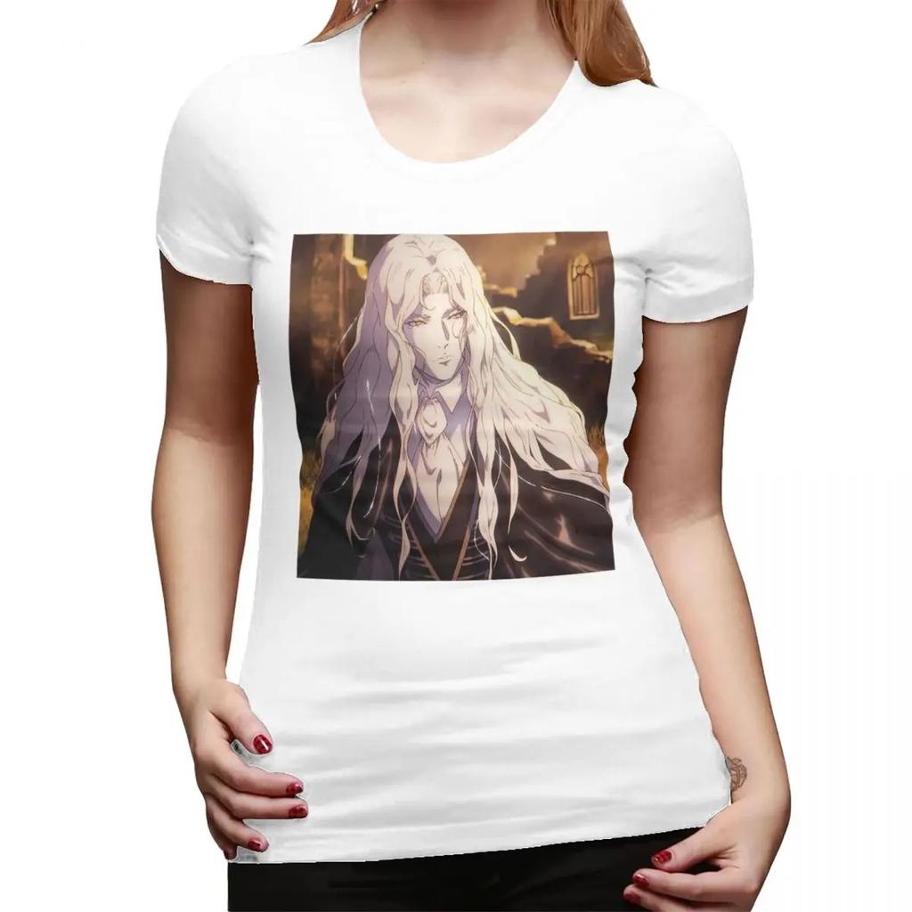 Alucard Castlevania Nocturne TShirt for Women ONeck Streetwear T Shirts Womens Short Sleeve Summer Clothes Tops