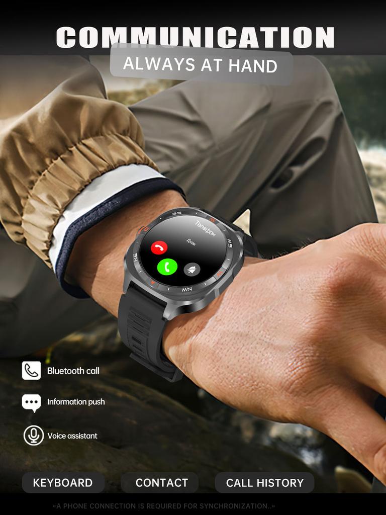 SACOSDING Men's GPS Smart Watch Built-in GPS Compass Altitude BP DIY Video Album GPS Sports Watch For Android IOS