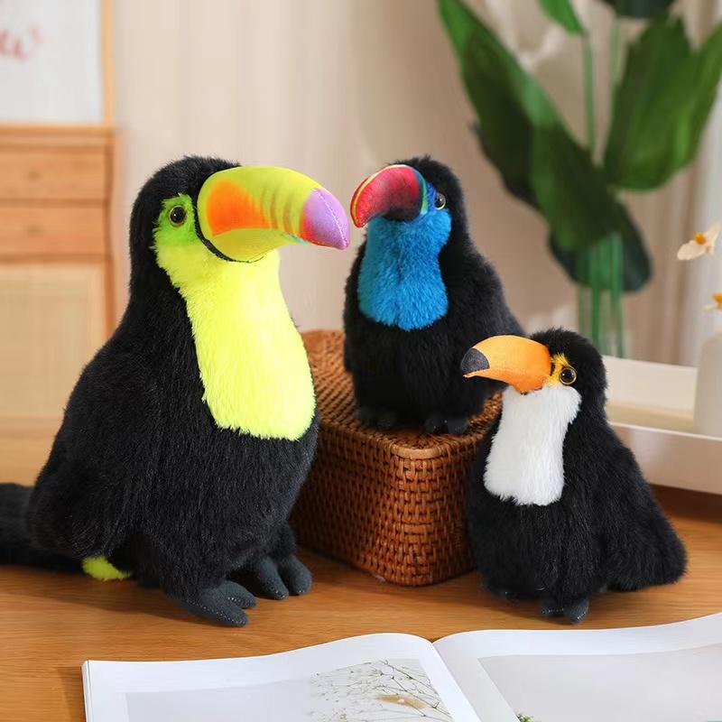 20/30/40cm Simulation Toucan Plush Toy Lovely Cartoon Bird Homdecor Stuffed Dolls Soft Animal Dolls Gift For Kids