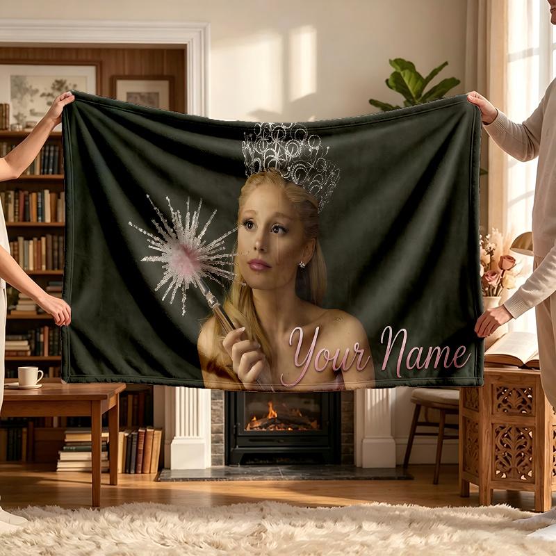 Ariana Grande (1) Personalized Name Blanket Soft Cozy Gift for Sofa Bed Couch Home Decoration