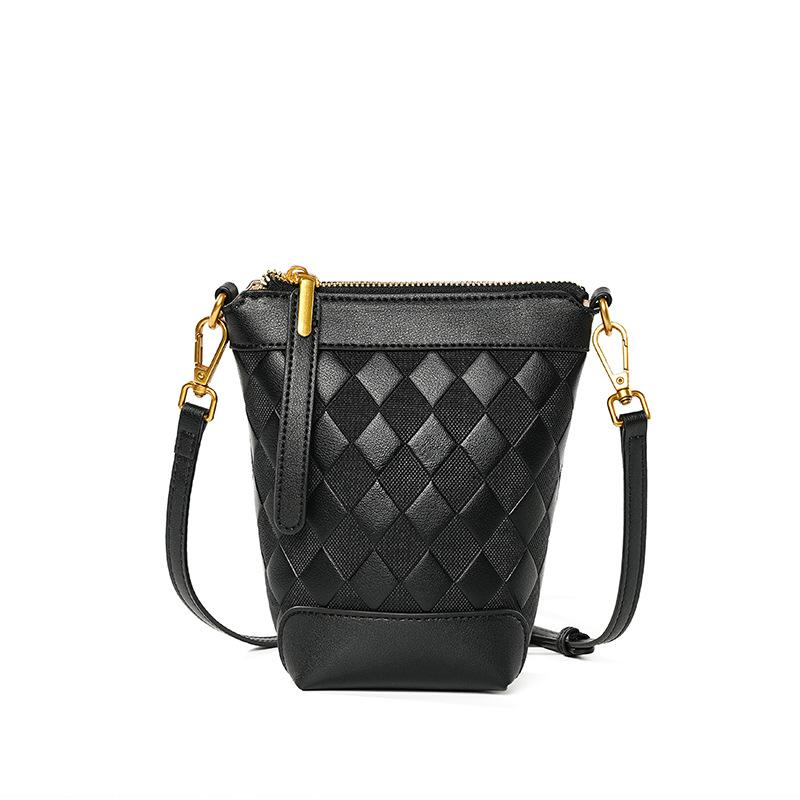 Genuine Leather Crossbody Bag Small and Lightweight, Vertical Mini Cowhide Bag Mobile Phone Bag