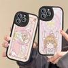 C-Cardcaptor Sakura Handyhülle für iPhone 16 15 14 11 12 13 Pro Max Plus Rückseite Lederhülle