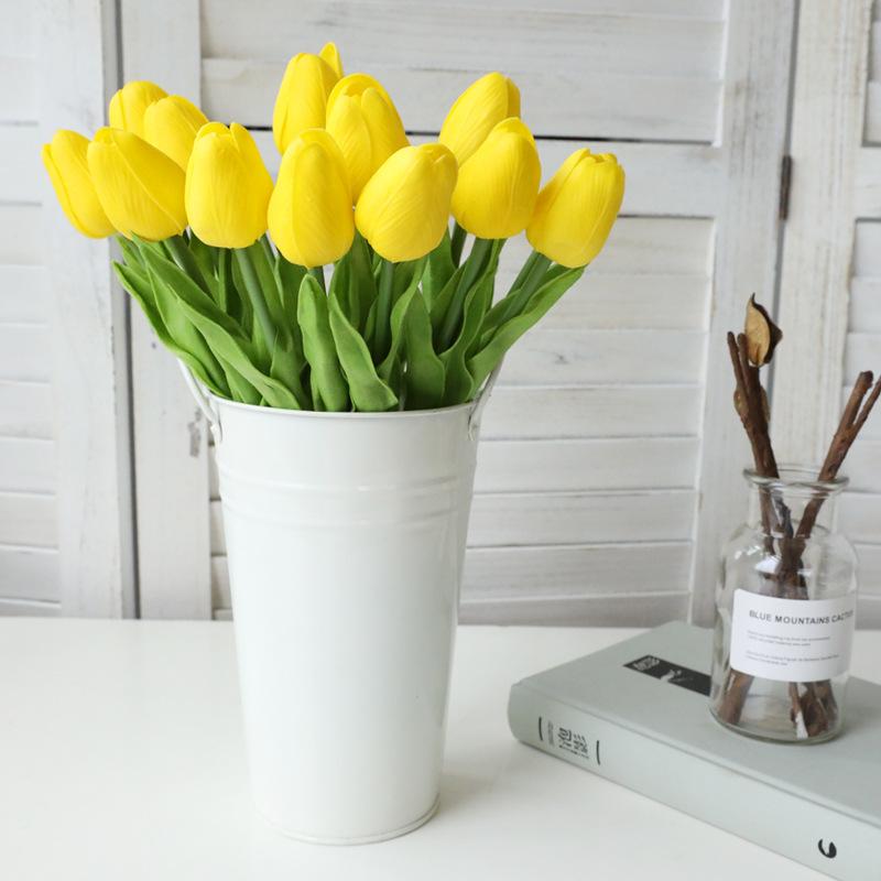 10/5Pcs Artificial Tulips Flower Real Touch Fake Faux Pu Tulips Flower Arrangement Wedding Bouquet Mother'S Day Gift Home Decor