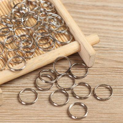 50pcs Metal Keyring Keychain Split Ring 8mm 10mm 12mm Key Holder Rings Women Men DIY Key Chains Circle DIY Pendant Tools
