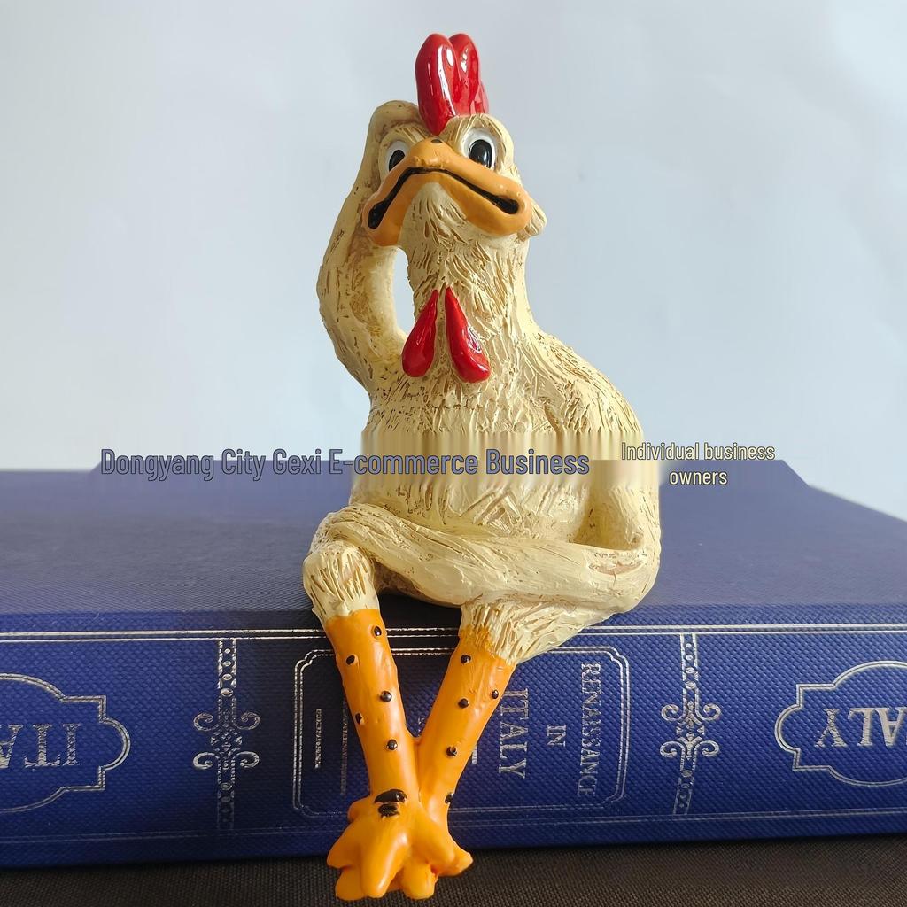 Dazed Chicken Trio Easter Statues - Resin Yard Decorations