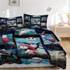 3pcs Jack and Sally Friends Bedding Set Includes Quilt Cover and Pillowcases, Suitable for All Seasons F050