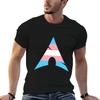 Transgender Pride Flagge Arch Linux Logo T-Shirt Einfaches Lässiges T-Shirt