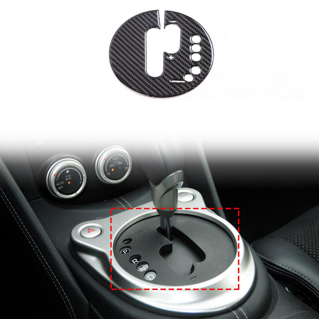 Carbon Fiber Interior Automatic Gear Shift Cover Trim For Nissan 370Z 2009-