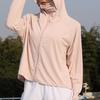 Veste à capuche de protection solaire pour femme, légère, manches longues, t-shirt solaire, fermeture éclair intégrale, veste athlétique avec poches pour la randonnée en extérieur
