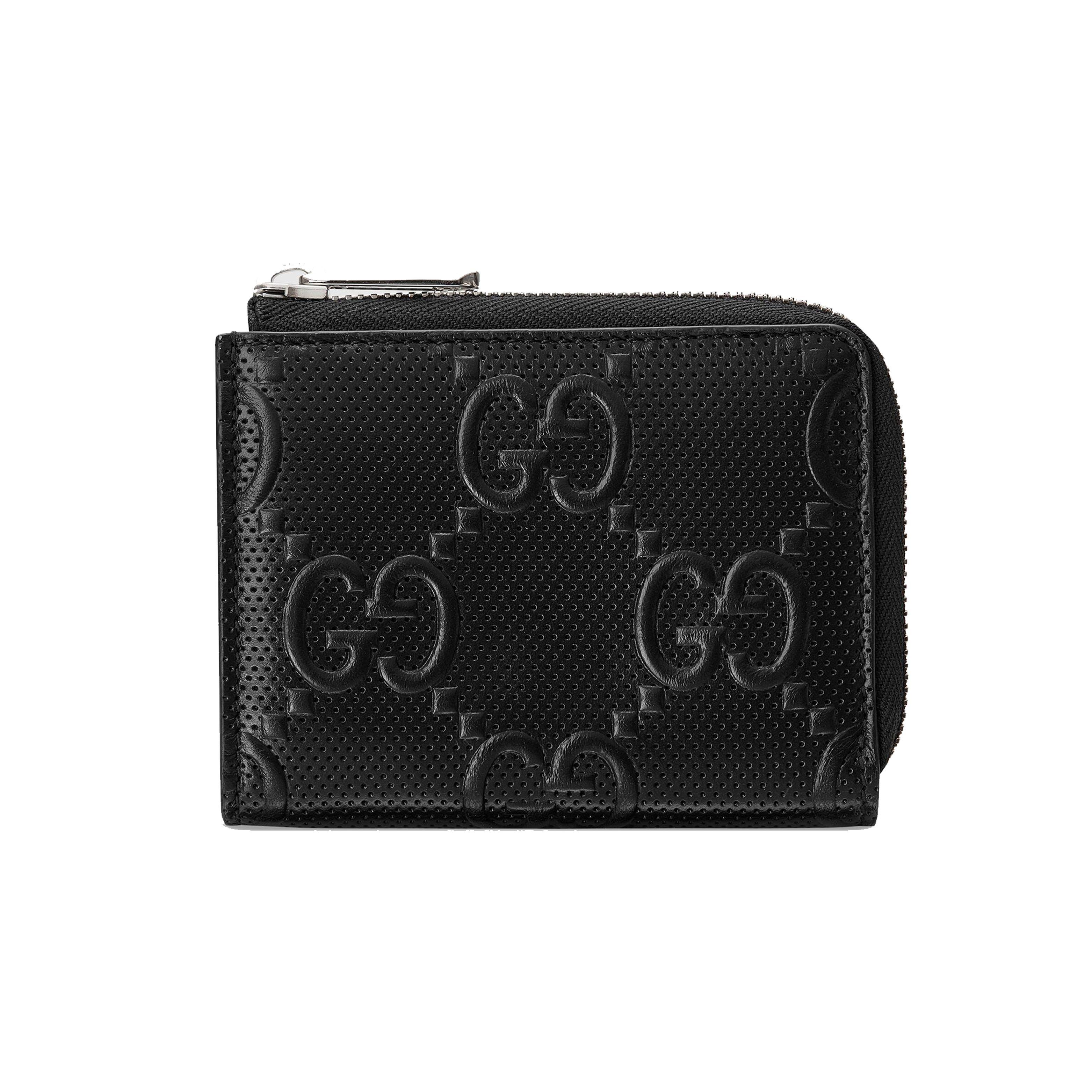 

Gucci Monogram Logo Embossed Leather Wallet Men Wallets Black 657571-1W3AN-1000 Gift Set(Basic Set+Box+Shopping Bag)