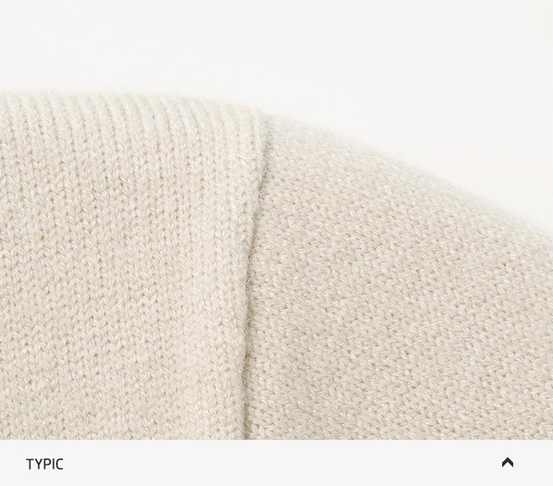 Herren Woll-Business-Strickjacke: Anti-Pilling, Verdickter Jacquard, Freizeitkleidung für mittlere und ältere Menschen