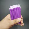 100/500pcs Disposable Makeup Brushes Mini Brush Purple Mini Applicator Brush Flexible Ultra-Fine Disposable Fine Makeup Brush