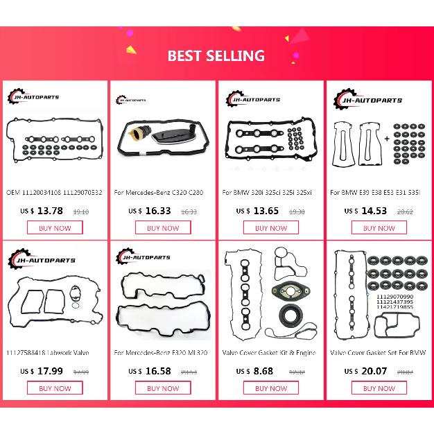 For BMW 320i 323i 328i 528i 728i E36 E39 Z3 Coupe 2.8i 1991-2002 Valve Cover Gasket Set OEM 11120034108 11129070532 11121437395