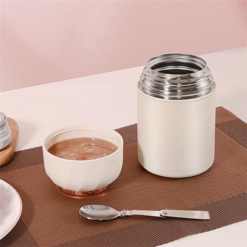 Recipiente Térmico 2026+, Recipiente Aquecedor de Aço Inoxidável 500ml, Marmita Térmica para Alimentos, Caneca Térmica, Recipiente para Alimentos para Sopa