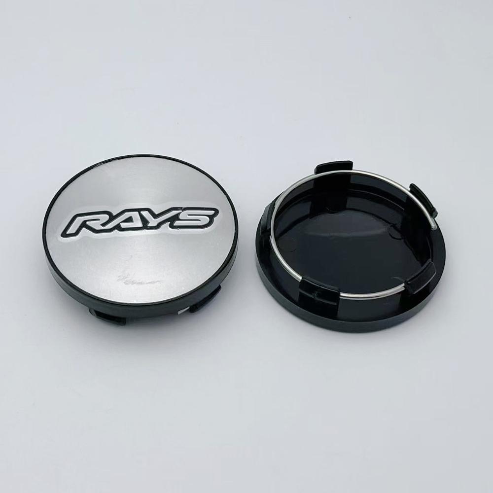 4pcs JDM Car Wheel Center Cap With 58mm RAYS Logo Emblem Badge Wheel Hubcap Rims Center Dust Cover Car Styling Accessories
