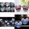 Sparkling Red Car Air Vent Perfume Crystal Design Flower Scent Long-lasting