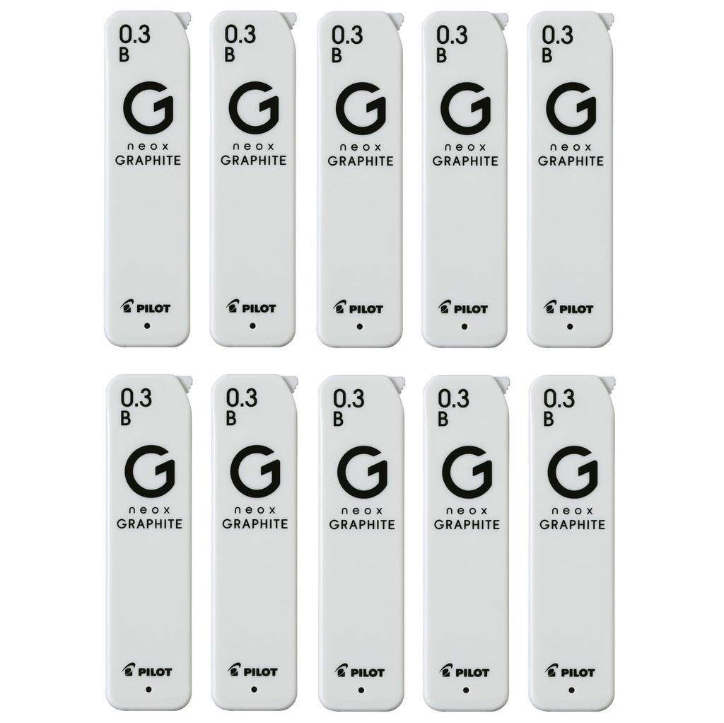 PILOT Neox Graphite Mechanical Pencil Lead Refills, 0.3mm B, 10-pack (10HRFG03B)