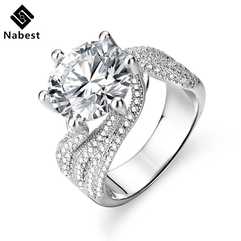 Nabest GRA ice out VVS1 D 3EX 5CT Moissanite finger Rings Wedding Fine Jewelry Real CopperLab Grown Diamond Ring