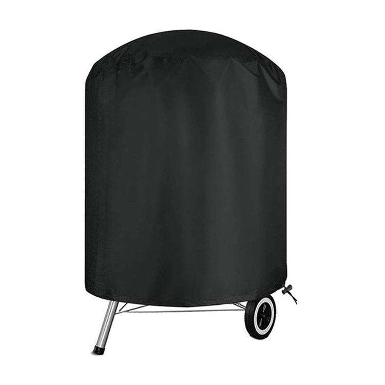 Outdoor BBQ Dust Cover, Black Silver Coated 210D Oxford Cloth Grill Cover 70 x 70 cm