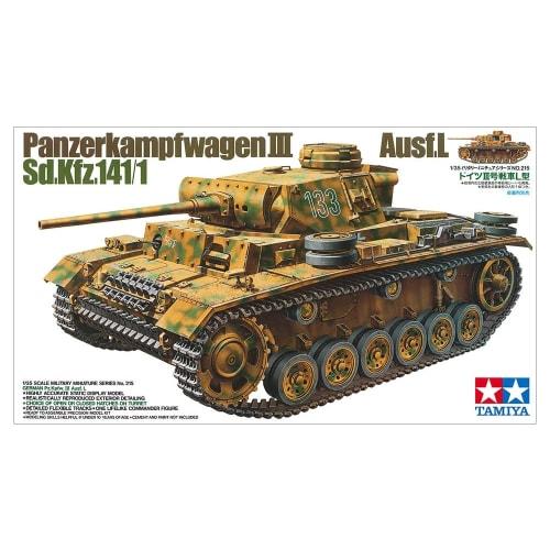 Tamiya 1/35 Military Miniature Series No. 215 German Army Panzer III Ausf. L Plastic Model 35215