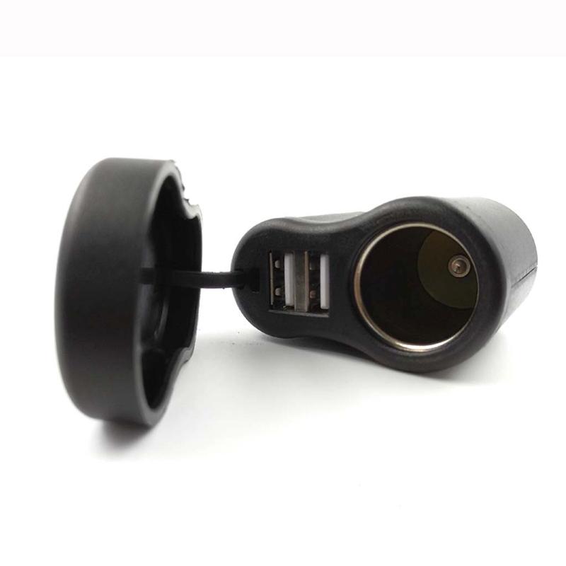 Dual USB Charger DIN Cigarette Lighter Socket for BMW Triumph Hella Motorcycle