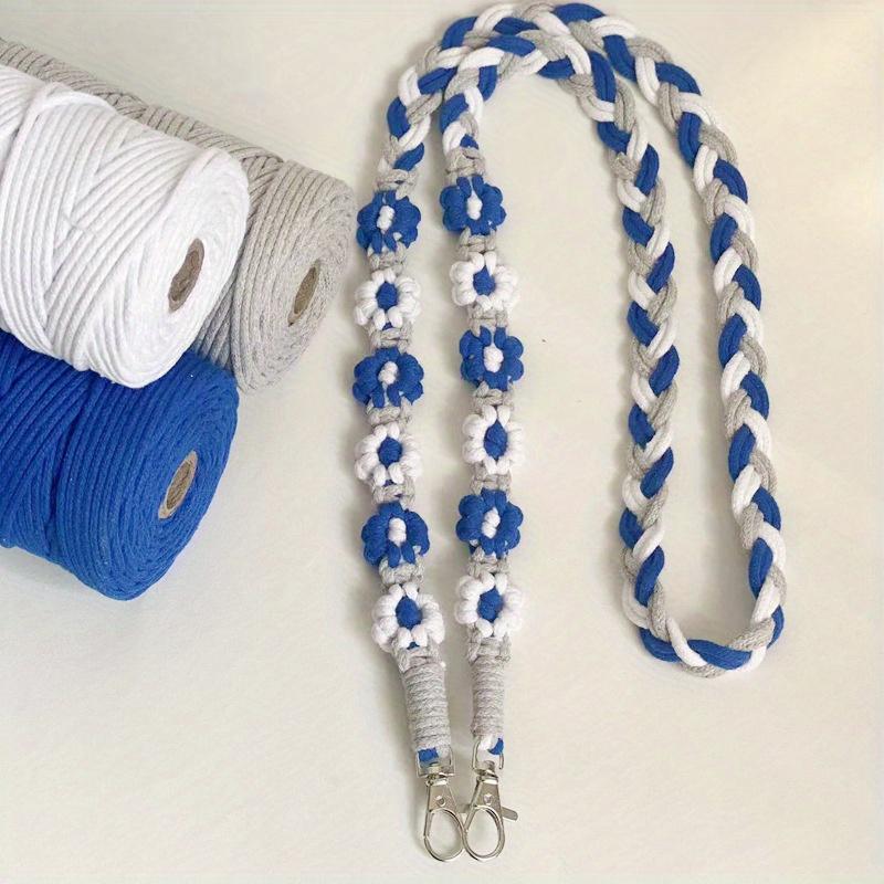 

1 шт. Богемный стиль Длинный плетеный ремешок для камеры с маргаритками ручной работы для ключей, телефона, кроссбоди, красочный шнурок