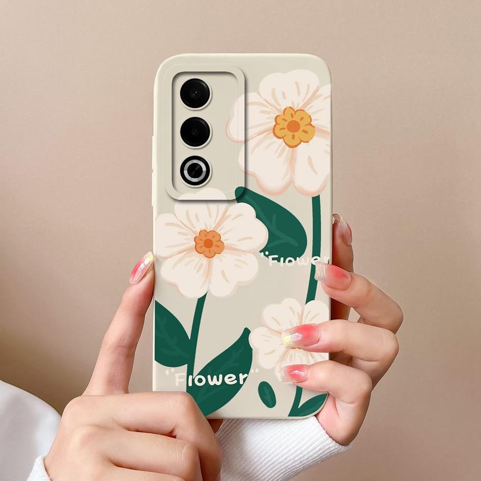 Case For OPPO Narzo 70 Pro Realme P1 Pro A3 Pro Funny Avocado Pattern Covers Screen Protector Liquid Silicone Painted Anti Drop Shell Housing For OPPO