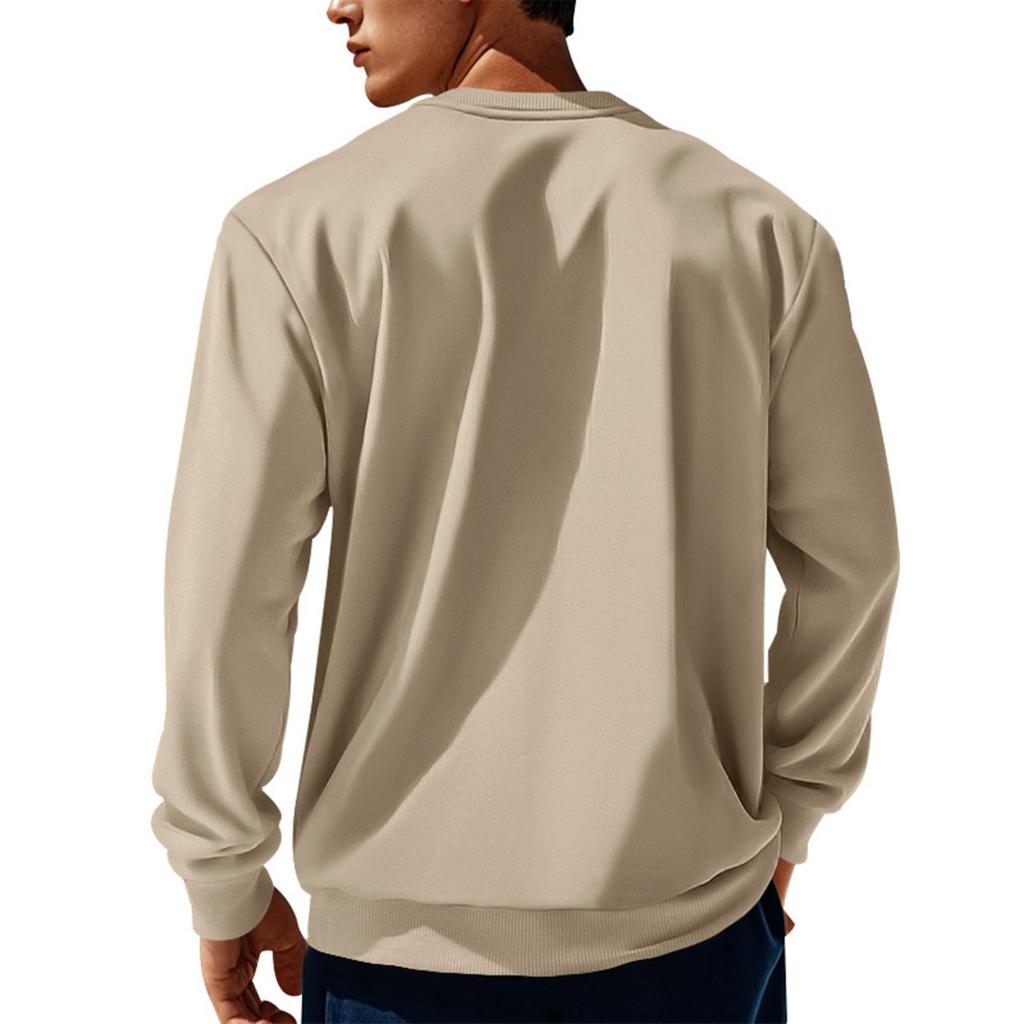 Splicing Round Neck Men's Casual Hoodie