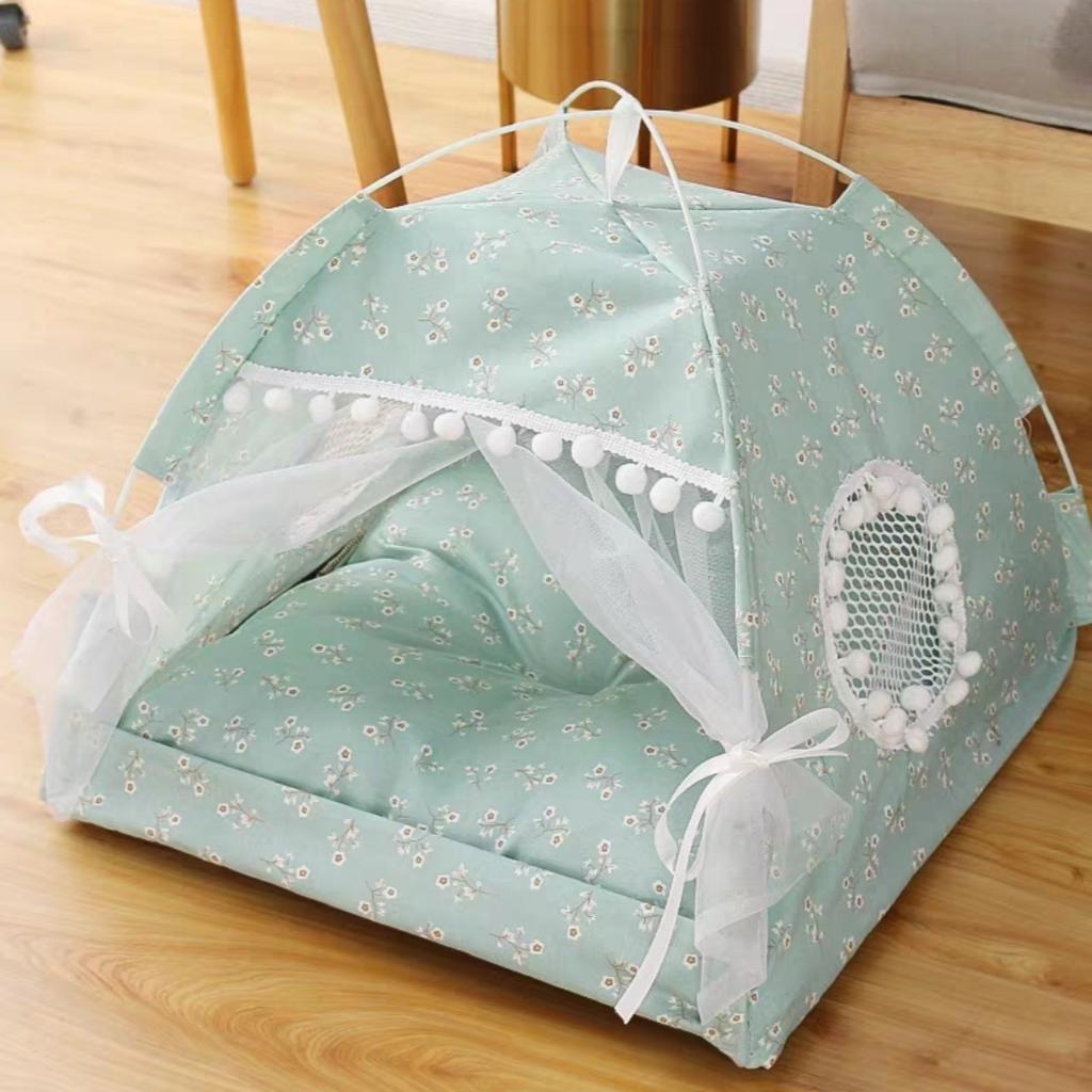 Sweet Princess Cat Bed, Foldable Tent, Dog House, Kitten Basket Beds, Cute Cat Houses, Home Cushion, Pet Kennel Products