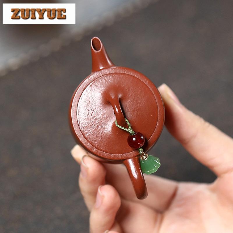 55ml Elegant Yixing Purple Clay Teapots Handmade Fingertip Pot Raw Ore Zhu Mud Tea Making Kettle Chinese Zisha Teaset Collection
