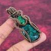 Faceted Zambian Emerald Pendant Copper Wire Wrapped Jewelry Gemstone Pendant