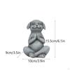 Statue de Chien Méditant Aspect Pierre Figurine Canine Décoration Résistante aux Intempéries pour Yogis,