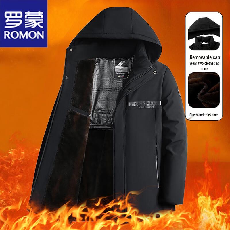 ROMON Men's Business Casual Padded Winter Jacket