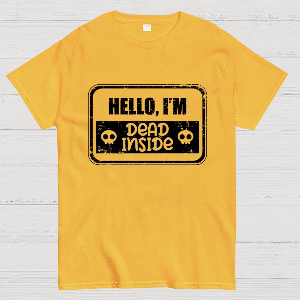 Dead Inside Unisex Cotton Summer Casual Cool Loose T-Shirt
