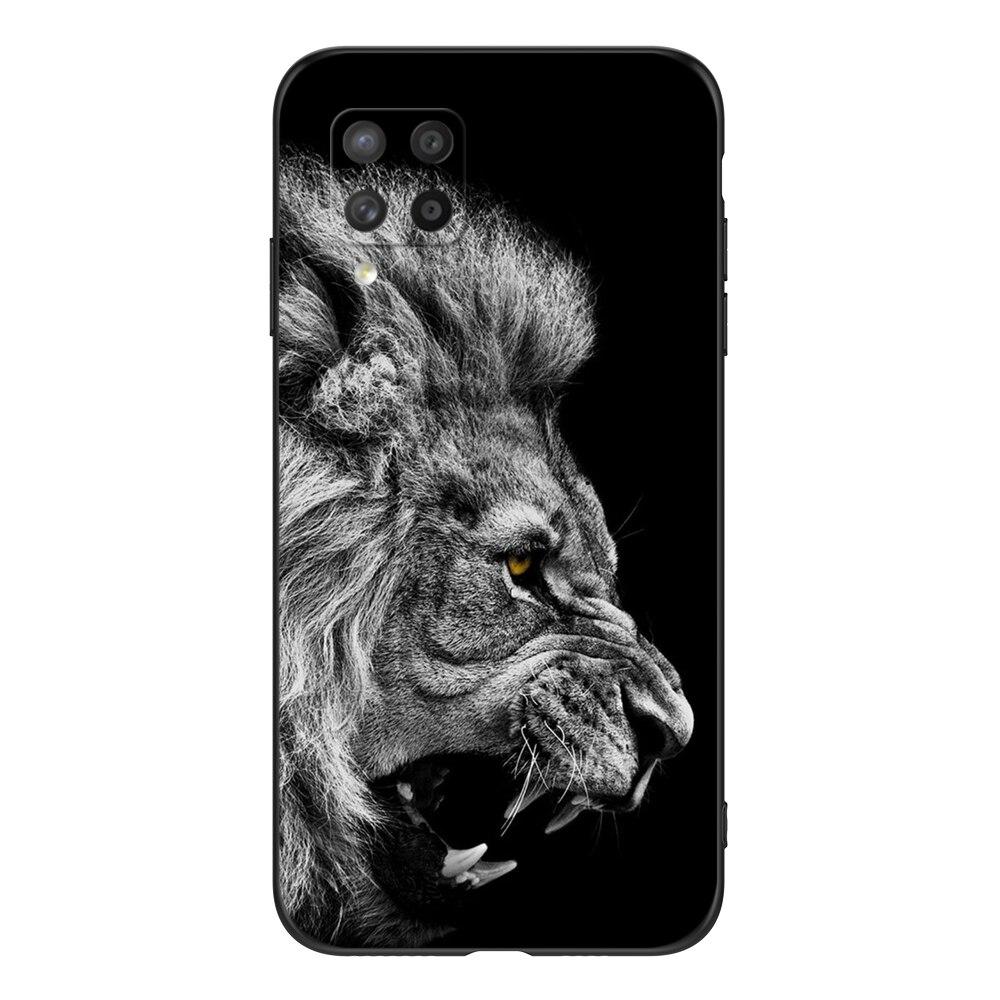 For Samsung Galaxy A42 5G Case For GalaxyA42 A 42 5G SM-A426B A426 Phone Cover 6.6inch Black Tpu Case Lion Wolf Tiger Dragon