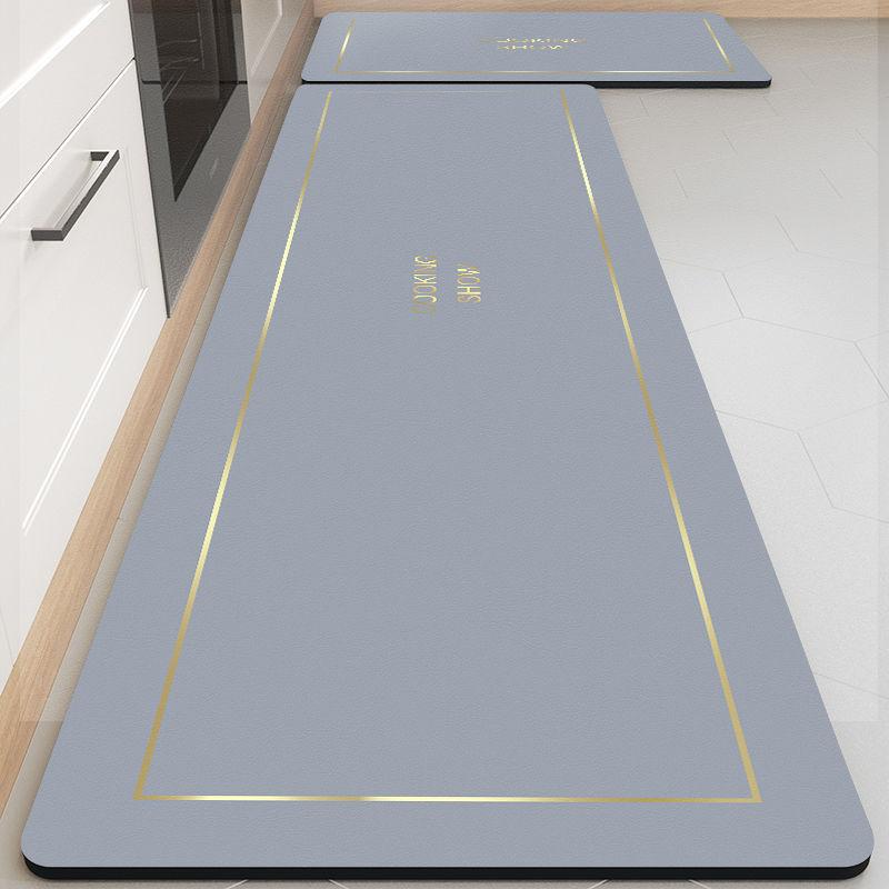 Light Luxury Diatom Mud Mat Nordic Wind Household Long Strip Absorbent Oil Absorption Non-slip Foot Mat Dirty Kitchen Mat